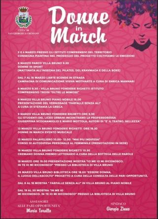 calendario donne in march